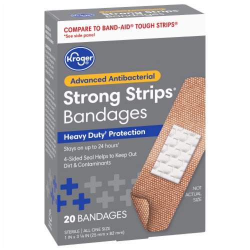 Kroger® Advanced Antibacterial Strong Strips Bandages Perspective: front