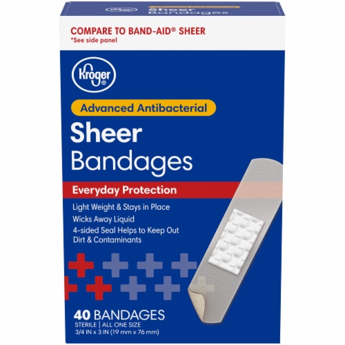 Kroger® Antibacterial Sheer Bandages Perspective: front