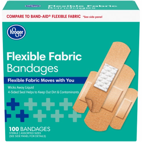 Kroger® Fabric Bandages Assorted Sizes, 100 ct - Kroger