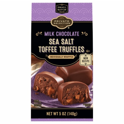 Private Selection® Milk Chocolate Sea Salt Toffee Truffles Perspective: front