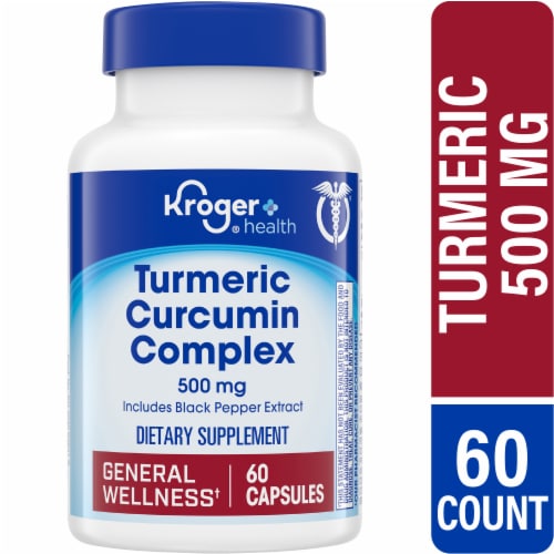 Kroger® Turmeric Curcumin Complex Capsules 500mg Perspective: front