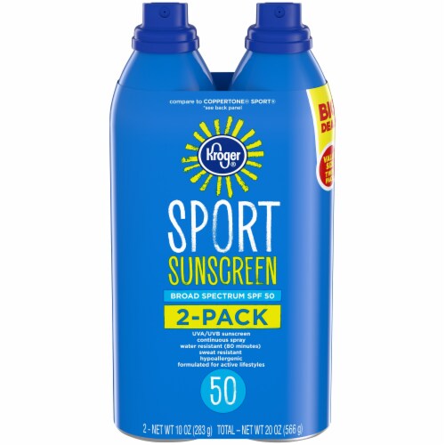 Kroger® Broad Spectrum Sport Sunscreen SPF 50 Perspective: front