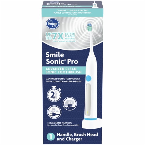Kroger® Smile Sonic® Pro Advanced Clean Sonic Toothbrush Set Perspective: front