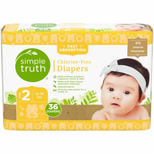 Simple Truth™ Chlorine Free Diapers Size 2 (12-18 lbs), 36 count - Mariano's