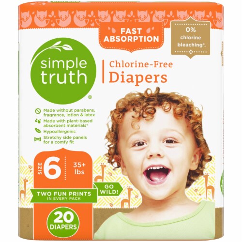 Simple Truth® Chlorine Free Diapers Size 6 (35+ lbs) Perspective: front