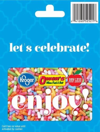 Kroger® Enjoy Gift Card Perspective: front