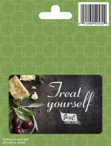 Jay C Treat Yourself Gift Card Perspective: front