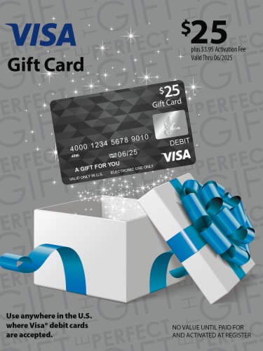 Visa $25 Gift Card (plus $3.95 Purchase Fee)