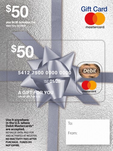 Mastercard $50 Gift Card ($4.95 activation fee), 1 ct - Kroger