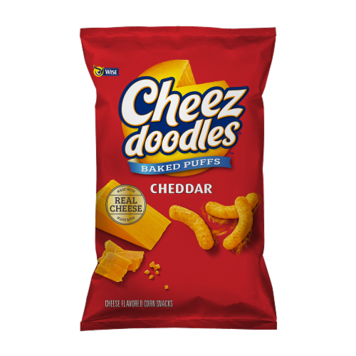 Wise® Cheez Doodles® Cheddar Baked Puffs Perspective: front