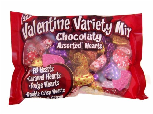 Palmer Valentine Variety Mix Chocolaty Assorted Hearts Perspective: front