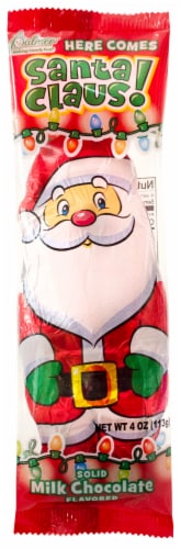Palmer Solid Chocolate Santa Holiday Candy Perspective: front