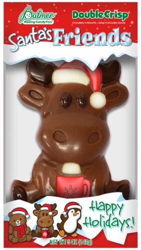 Palmer Santa's Friends Double Crisp Chocolate Holiday Candy Perspective: front