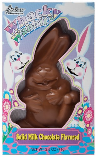 R.M. Palmer Wacky Wabbit Hollow Chocolate Rabbit Candy Perspective: front