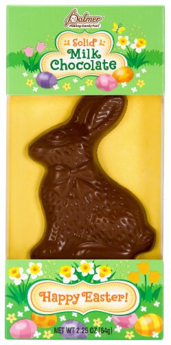 Palmer Milk Chocolate Sitting Rabbit Easter Candy Perspective: front