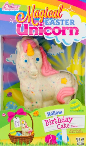 Palmer Birthday Cake Flavored Hallow White Chocolate Magical Easter Unicorn Perspective: front