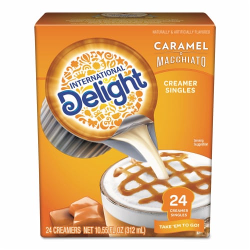 International Delight Caramel Macchiato Coffee Creamer Singles Perspective: front