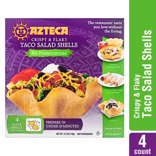 Azteca® Bake & Fill Crispy & Flakey Taco Salad Shells with Formers, 4 ...