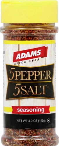 Adams® 5 Pepper 5 Salt Seasoning Perspective: front