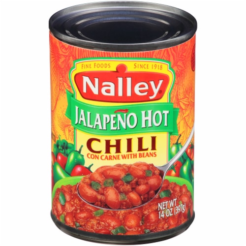 Nalley Jalapeno Hot Chili con Carne with Beans, 14 oz Smith’s Food