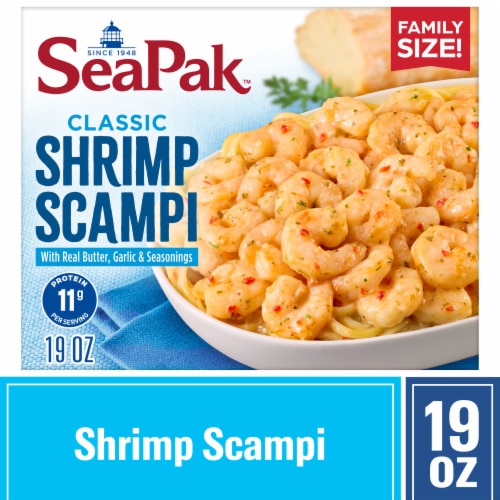 SeaPak Garlic, Seasonings and Real Butter Shrimp Scampi Perspective: front