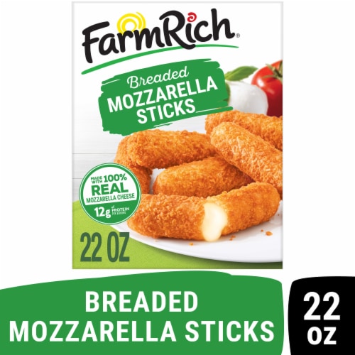 Farm Rich Frozen Breaded Mozzarella Cheese Sticks Perspective: front