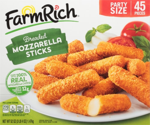 Farm Rich Breaded Mozzarella Sticks Perspective: front