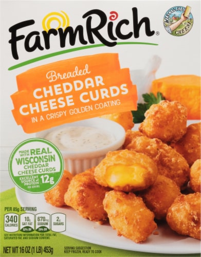 Farm Rich Breaded Cheddar Cheese Curds Perspective: front