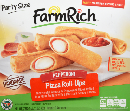 Farm Rich Pepperoni Pizza Roll-Ups Party Size Perspective: front