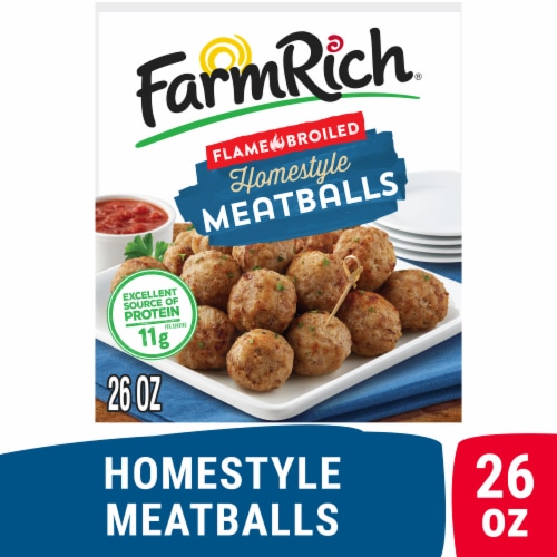 Farm Rich Fully Cooked Homestyle Meatballs Perspective: front