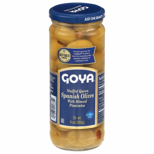 Goya® Stuffed Queen Spanish Olives With Minced Pimientos Perspective: front