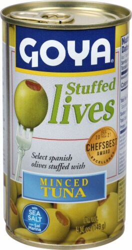 Goya Stuffed Olives with Minced Tuna Perspective: front