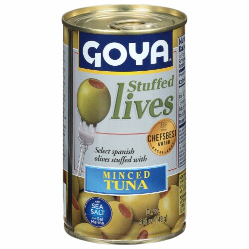 Goya® Stuffed Olives with Minced Tuna Perspective: front