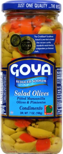 Goya Reduced Sodium Salad Olives Perspective: front