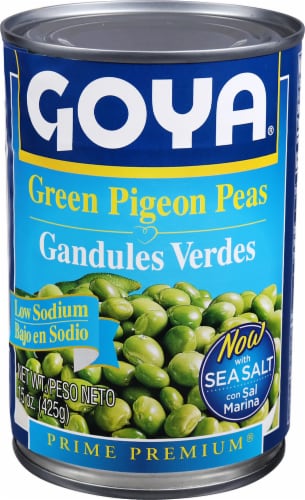 Goya Low Sodium Green Pigeon Peas Perspective: front