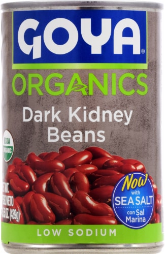 Goya Organics Low Sodium Dark Navy Beans Perspective: front