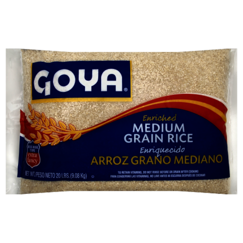 Goya Medium Grain Rice Bag Perspective: front