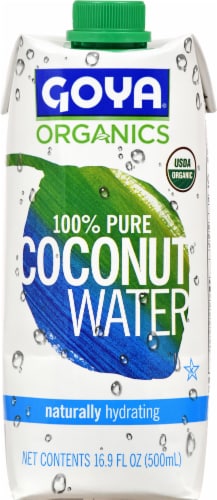 Goya Organics 100% Pure Coconut Water Perspective: front