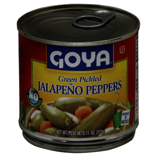 Goya Green Pickled Jalapeno Peppers Perspective: front