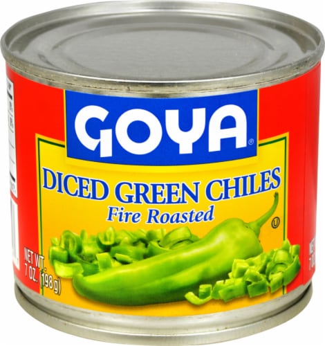 Goya Fire Roasted Diced Green Chiles Perspective: front
