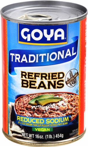 Goya Reduced Sodium Traditional Refried Pinto Beans Perspective: front