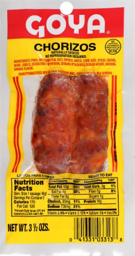 Goya® Naturally Smoked Chorizos Perspective: front