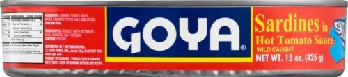 Goya Sardines in Hot Tomato Sauce Perspective: front