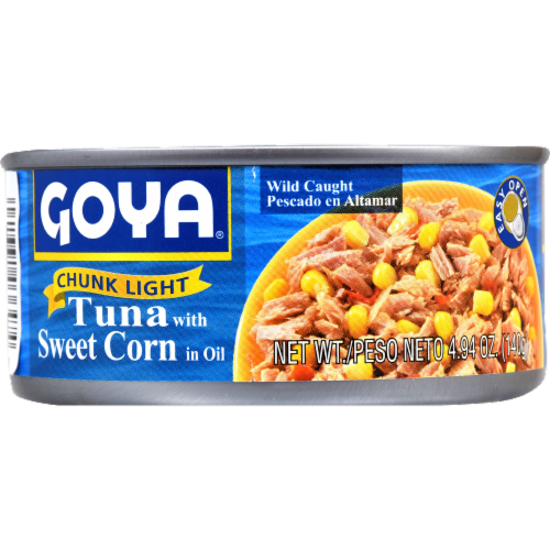 Goya Canned Tuna with Corn in Oil Perspective: front