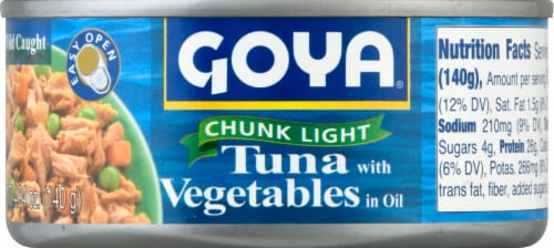 Goya Chunk Light Tuna with Vegetables in Oil Perspective: front