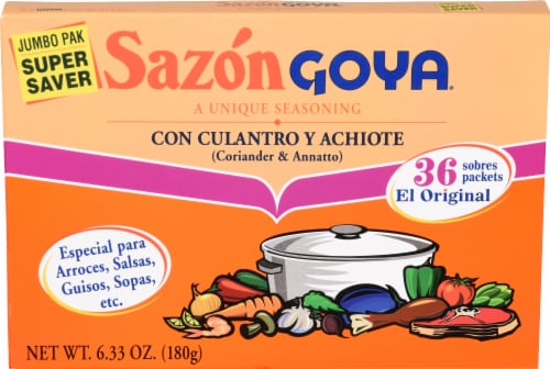 Goya Sazon Coriander & Annatto Seasoning Perspective: front