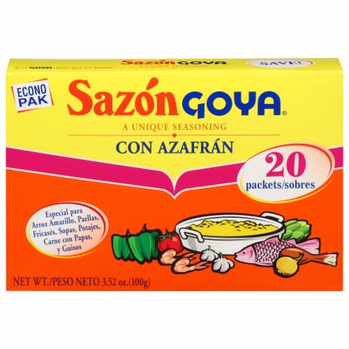 Sazon Goya® Con Azafran Seasoning Perspective: front