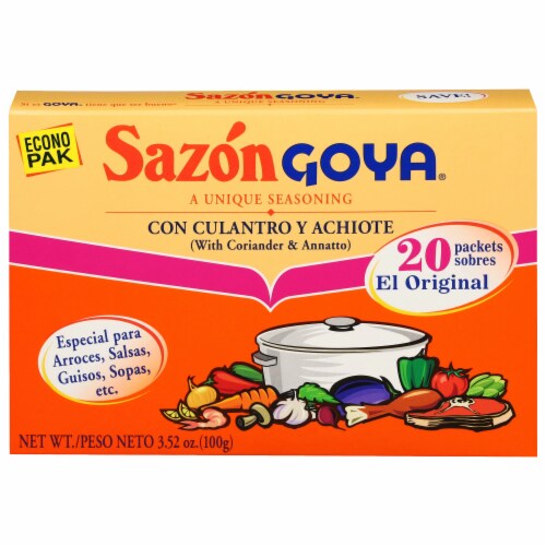 Goya® Sazon Coriander & Annatto Seasoning Perspective: front