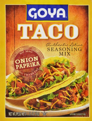 Goya Taco Seasoning Mix Perspective: front