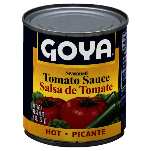 Goya Hot Seasoned Tomato Sauce Perspective: front